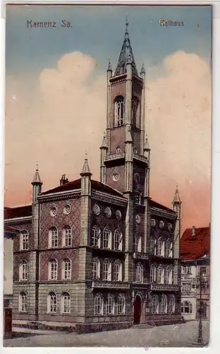 41672 Ak Kamenz Sa. Rathaus 1916