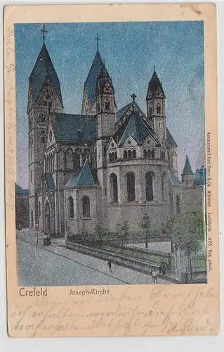 41655 Lunakarte Ak Crefeld Joseph Eglise 1906