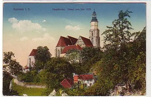41652 Feldpost Ak Kamenz in Sachsen Hauptkirche 1915