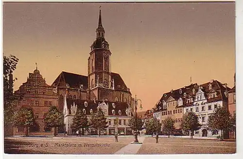 41597 Ak Naumburg Marktplatz m. Eglise Venceslas vers 1920