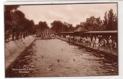 41577 Ak Meuselwitz in Thüringen Stadtbad um 1930