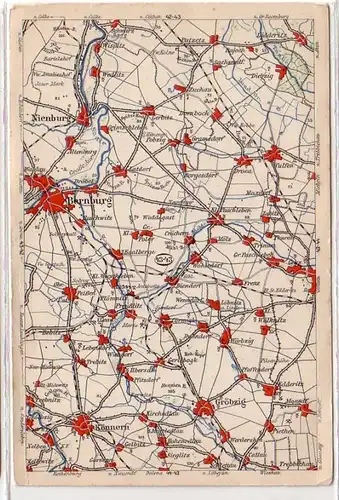 41564 WONA Landkarten Ak Bernburg um 1930