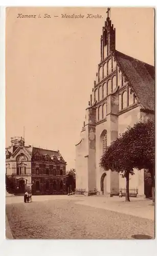 41560 Ak Kamenz in Sa. wendische Kirche 1917