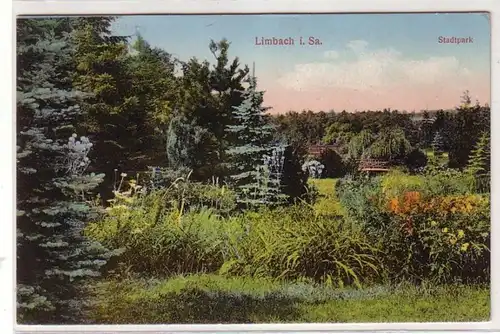 41544 Ak Limbach in Sachsen Stadtpark 1928