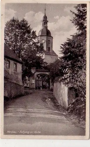 41543 Ak Nerchau Aufgang zur Kirche um 1940