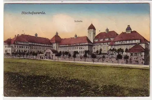 41536 Ak Bischofswerda Schule 1921