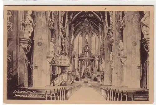 41464 Ak Schweidnitz en Silésie Affaires intérieures de l'église paroissiale catholique vers 1930