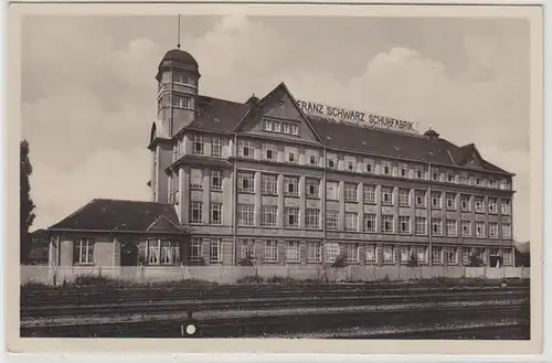 41418 Ak Landau Franz Schwarz Schuhfabrik 1940