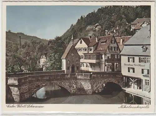 41414 Ak Calw im Schwarzwald Nikolauskapelle um 1943