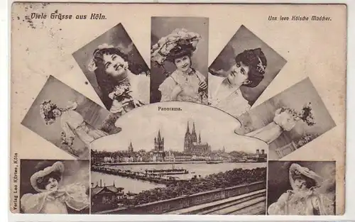 41410 Multi-image Ak Salutation de Cologne 1906