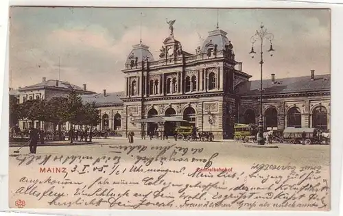 41408 Ak Mainz Centralbahnhof 1905