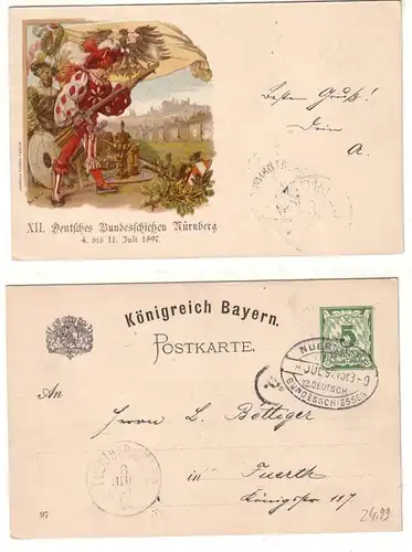 41395 GS XII. Deutsches Bundesschießen Nürnberg 1897