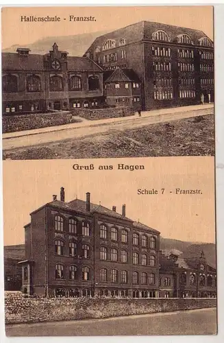 41368 Mehrbild Ak Gruß aus Hagen Franzstrasse um 1920