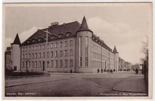 41358 Ak Weiden Bayr. Mark Est Bâtiment postal vers 1940