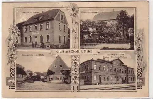 41292 Mehrbild Ak Gruß aus Zöhda an der Mulde um 1920