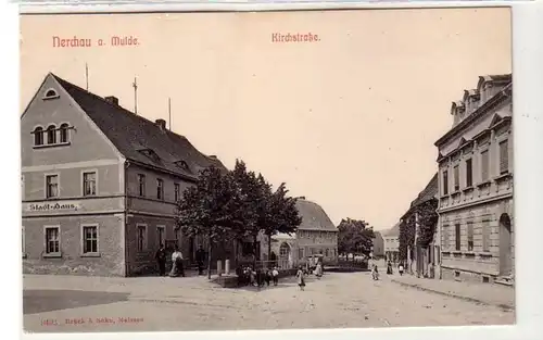41235 Ak Nerchau an der Mulde Kirchstrasse um 1910