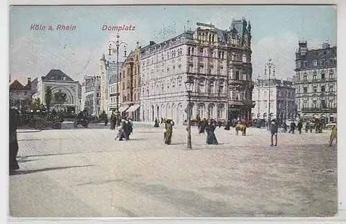 41215 Ak Köln am Rhein Domplatz 1911