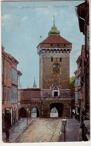 41180 Ak Krakow Polen Florianertor um 1910