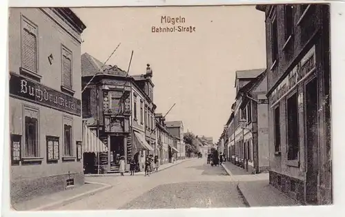 41157 Ak Mügeln Bez. Leipzig Bahnhofstrasse 1940