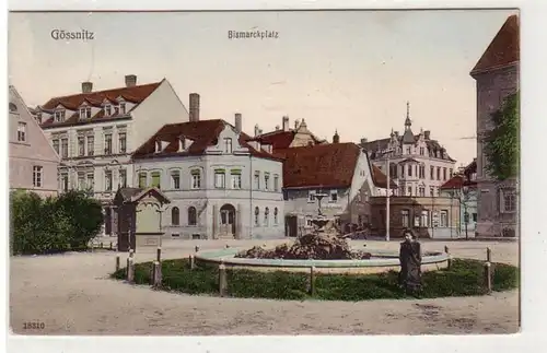 41127 Ak Gössnitz Bismarckplatz 1907