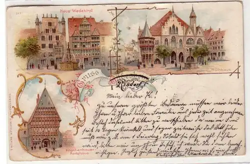 41121 Ak Lithographie Gruss de Hildesheim 1903