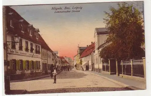 41107 Ak Mügeln Bz. Leipzig Lommatzscher Strasse um 1930