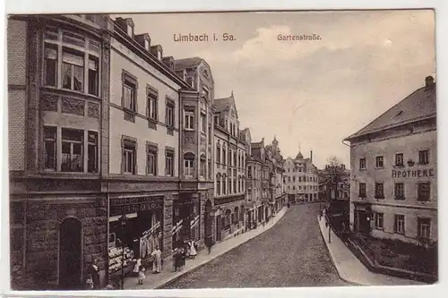 41105 Ak Limbach in Sachsen Gartenstraße um 1910