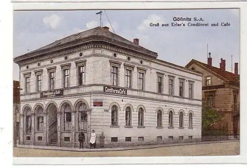 41074 Ak Gössnitz S.-A. Conditorei und Café 1924