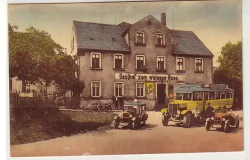 41061 Ak Claußnitz Gasthof "Zum weißen Roß" um 1920