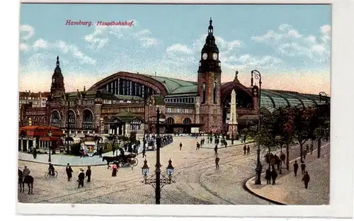 41018 Ak Hambourg gare centrale vers 1910