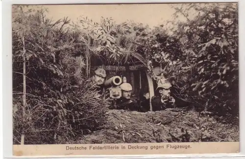 41016 Ak Feldartillerie in Deckung gegen Flugzeuge 1913