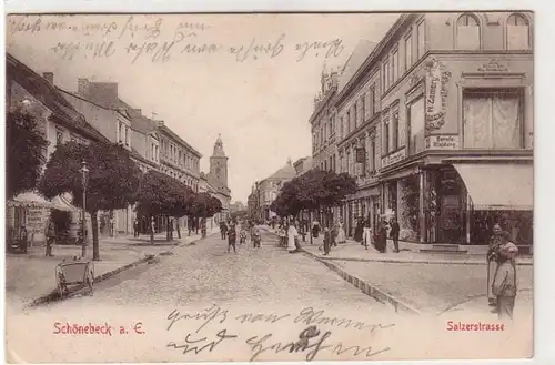 40911 Ak Schönebeck a. Elbe Salzerstrasse 1908
