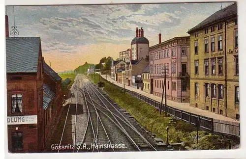 40909 Ak Gössnitz S.-A. Hainstrasse um 1907