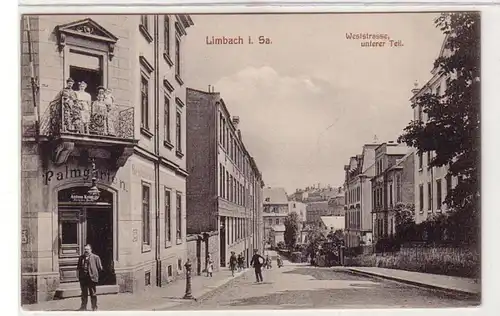 40890 Ak Limbach in Sachsen Weststrasse um 1909