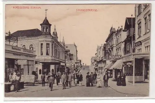 40862 Ak Mer du Nordbad Borkum Strandstraße vers 1920