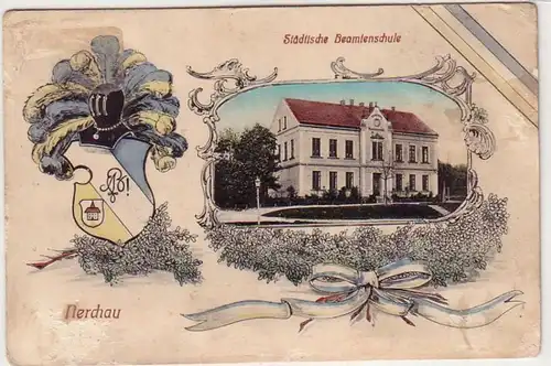 40861 Feldpost Ak Nerchau städtische Beamtenschule 1916