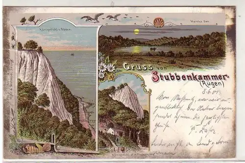 40858 Ak Lithographie Salutation de chambre de Stubben 1901