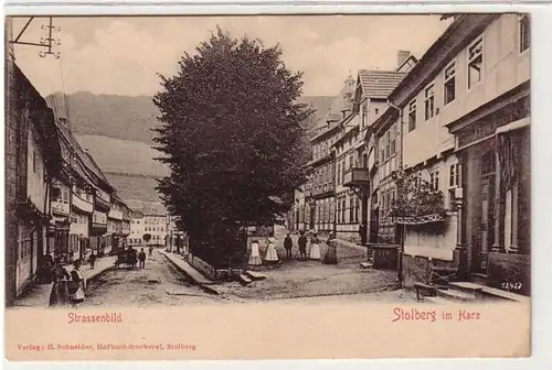 40844 Ak Stolberg im Harz Strassenbild um 1900