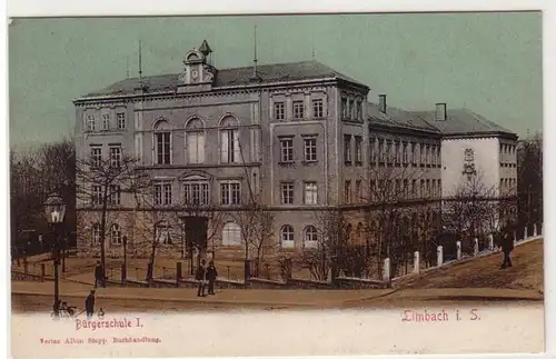 40841 Ak Limbach in Sachsen Bürgerschule um 1910
