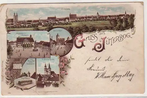 40838 Ak Lithographie Gruss de Jüterbog 1897