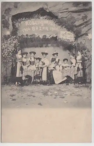 40828 Ak Duisburg Rosengarten Bazar 1906