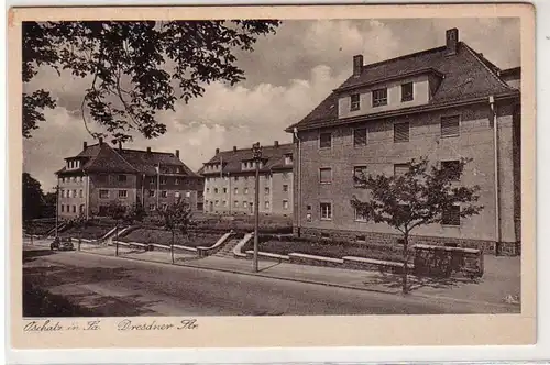 40822 Ak Oschatz in Sachsen Dresdner Strasse um 1930