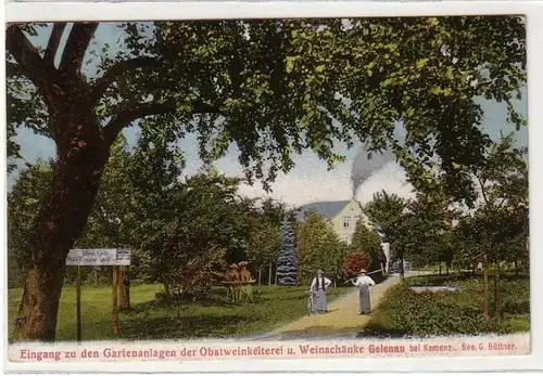 40782 Ak Gelenau bei Kamenz Weinschänke 1913