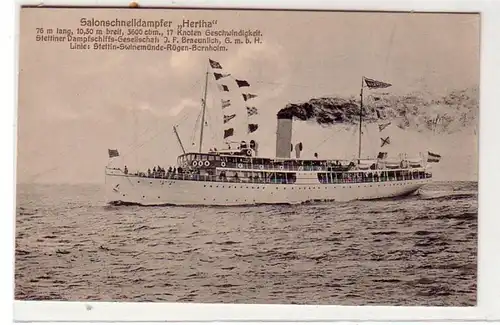 40760 Ak Salonschnelldampfer "Hertha" um 1920