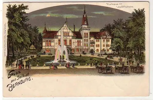 40735 Ak Lithographie Gruß aus Solbad Bernburg 1905