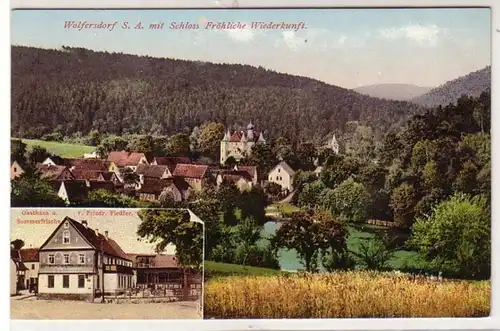 40734 Ak Wolfersdorf Schloß fröhliche Wiederkunft 1910