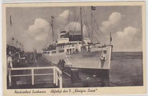40707 Poste de terrain Ak Cuxhaven vapeur "Reine Luise" 1944