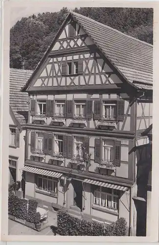 40702 Ak Wolfach Gasthaus "Zum Hecht" 1954