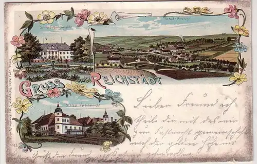 40529 Ak Lithographie Gruß aus Reichstädt 1903
