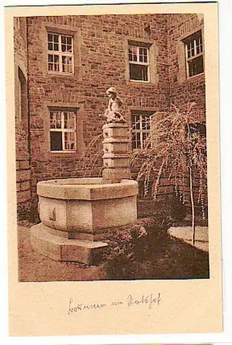 40519 Ak Zeitz Brunnen im Ratshof um 1930